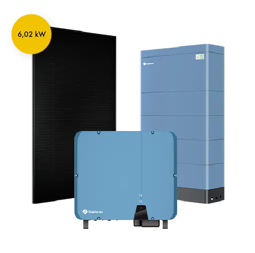 Produktbillede af Hyundia & solplanet Komplet hybrid solcellepakke 6,02 kW