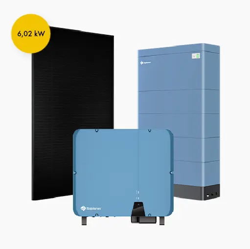 Produktbillede af Hyundia & solplanet Komplet hybrid solcellepakke 6,02 kW